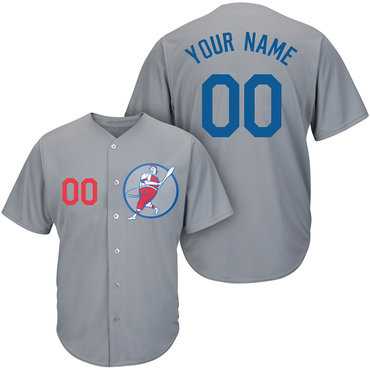 Dodgers Gray Customized Cool Base New Design Jersey,We sell and wholesale Dodgers Gray Customized Cool Base New Design Jersey on line form chian!